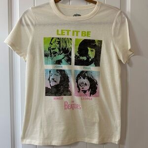 The Beatles Let it Be Women's White T-shirt, Size Small